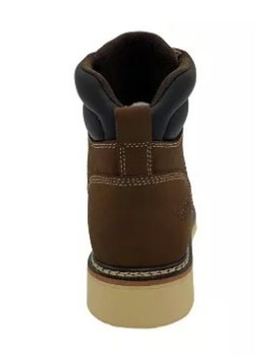 SAFA Men’s 6” Brown Leather Cap Toe Work Boots Size 10
